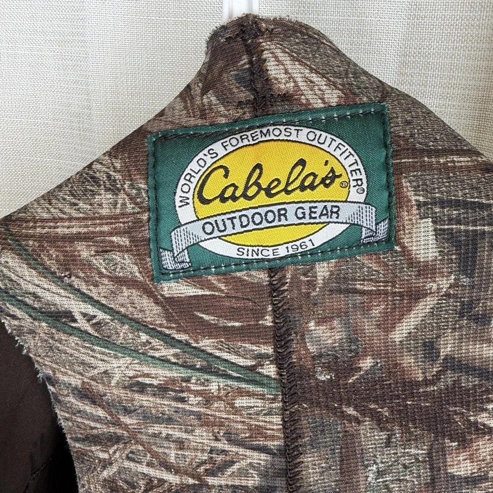 Cabela's Dog Hunting Vest Neoprene Brown Camo Mossy Oak Pet Jacket Warm